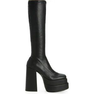 STEVE MADDEN Cypress Platform Boot in Black, Size 8, Retail $179.95